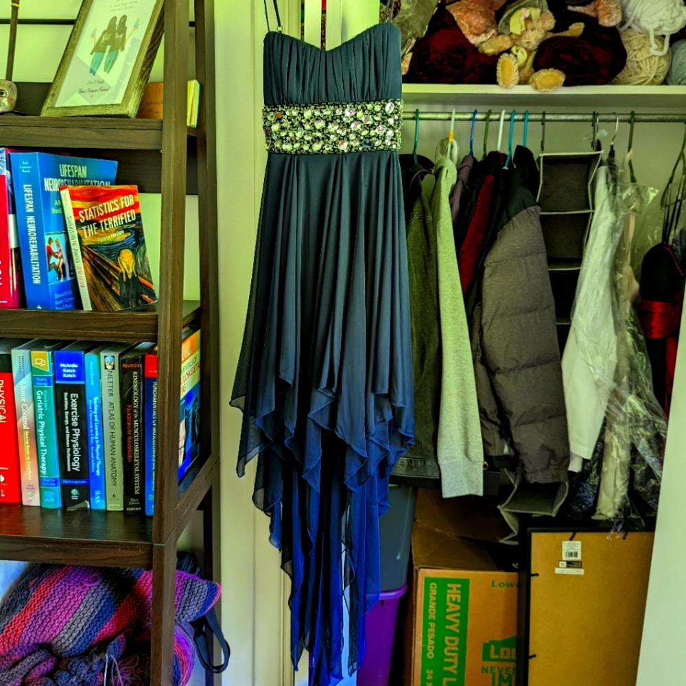 B. Darlin Blue-grey dress size 3/4